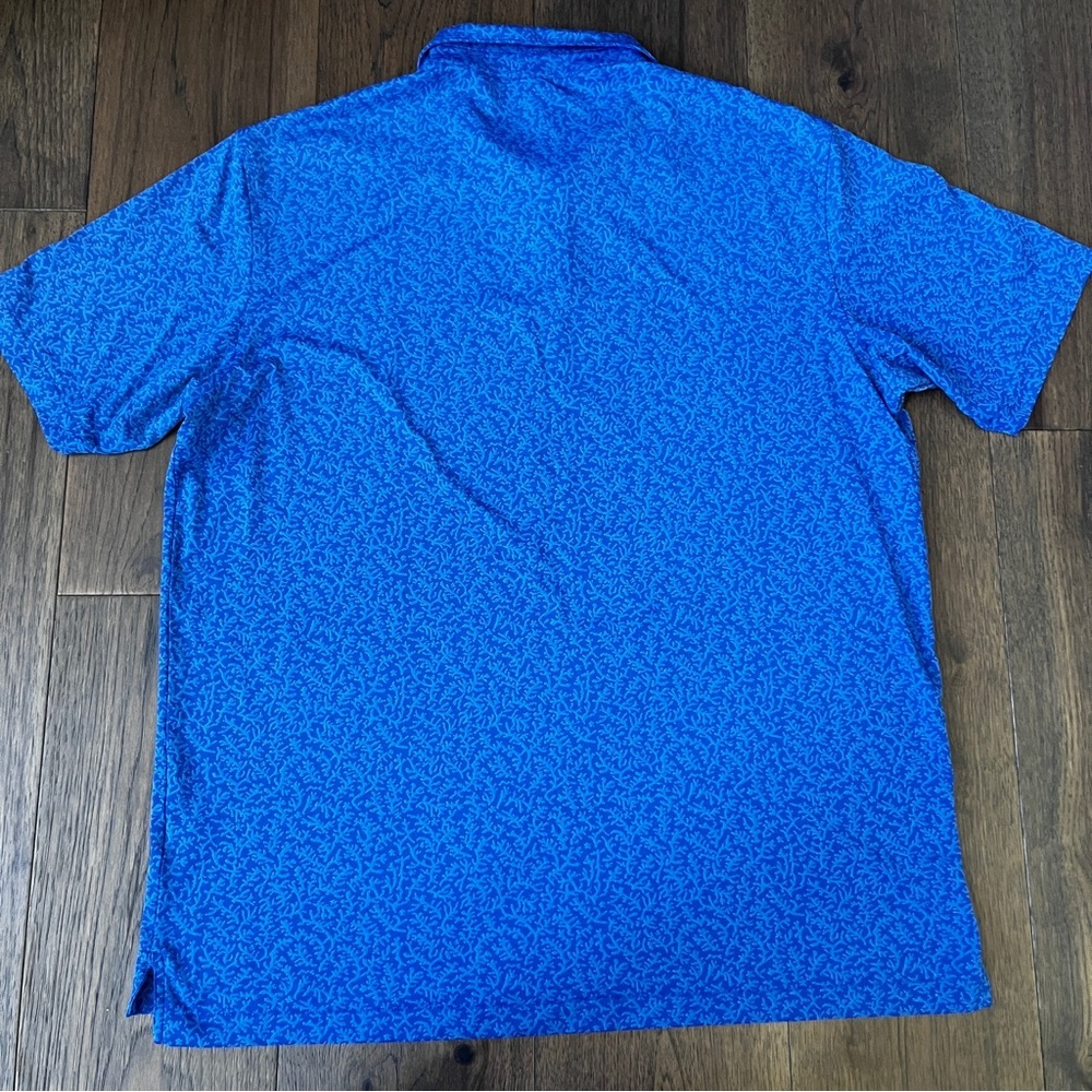 Peter Millar Performance Jersey Polo Men's Extra Large Blue golf shirt tennis - Picture 7 of 8